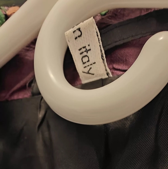 Callaghan Made In Italy Wool Silk Embroidered Collar Vintage Women's Blazer Sz M - Picture 10 of 10